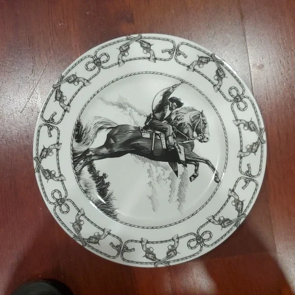 222 Fifth Slice of Life Cowboy dinner plate - Picture 4 of 5